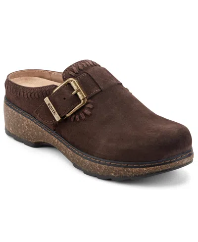 Earth Women's Kay Stitched Round Toe Clogs In Brown