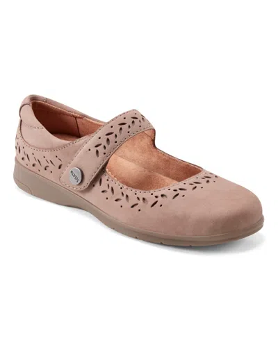 Earth Women's Kinsey Mary Jane Flats In Taupe Leather