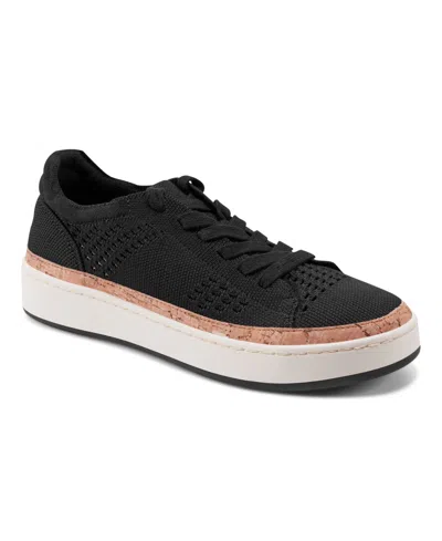Earth Women's Knight Knit Lace-up Sneakers In Black