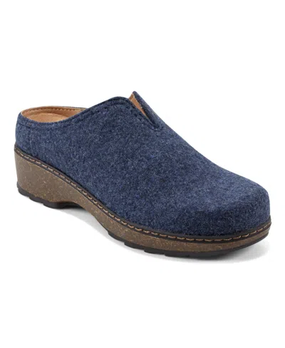 Earth Women's Kolia Slip-on Heeled Clogs In Dark Blue
