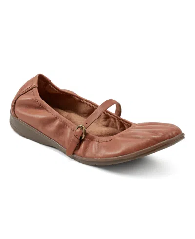 Earth Women's Korvino Square Toe Mary Jane Flats In Brown