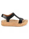 EARTH WOMEN'S LEATHER PLATFORM SANDALS