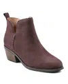Earth Women's Marisole Block Heel Booties In Dark Red Leather