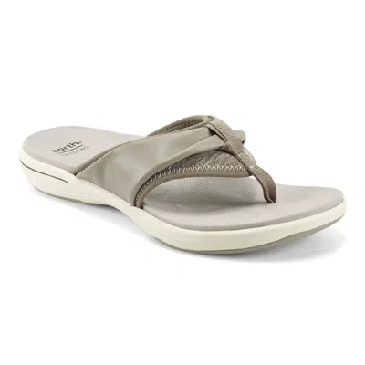Earth Women's Origins Sonia Flat Flip Flops In Beige In Gray
