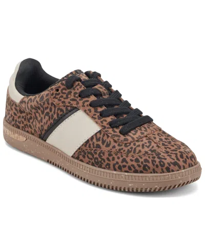 Earth Women's Penny Stripe Lace-up Sneakers In Leopard Suede