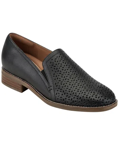 Earth Women's Piper Leather Slip-on Loafers In Black