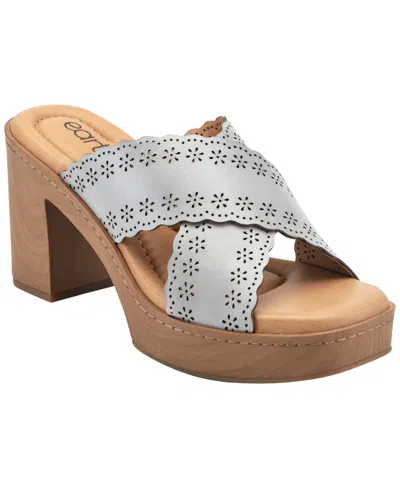 Earth Women's Qamra Leather Criss-cross Platform Block Heel Sandals In Multi