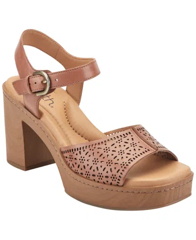 Earth Women's Quinty Leather Platform Dress Sandals In Brown