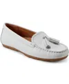 Earth Women's Raquel Tassel Slip-on Loafers In White Leather