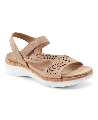 Earth Women's Recent Flat Sandals In Beige Nubuck