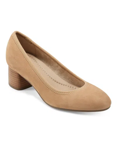 EARTH WOMEN'S RELLIA BLOCK HEEL BALLET PUMPS