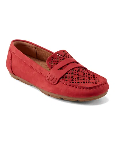 Earth Women's Remi Cutout Slip-on Penny Loafers In Red Nubuck