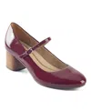 Earth Rumer Womens Block Heel Patent Leather Mary Jane Heels In Red Patent Leather
