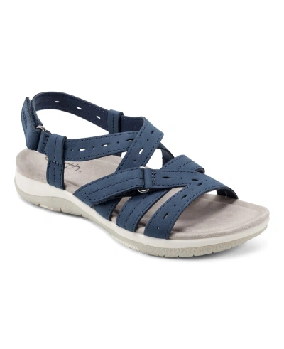 Earth Women's Samsin Strappy Round Toe Casual Sandals In Dark Blue