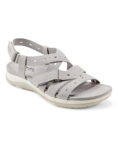 Earth Women's Samsin Strappy Flat Sandals In Light Gray