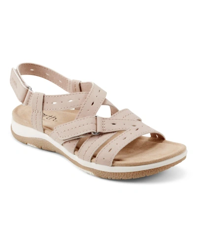Earth Women's Samsin Strappy Round Toe Casual Sandals In Light Pink