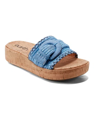 Earth Women's Samsy Platform Slide Sandals In Blue