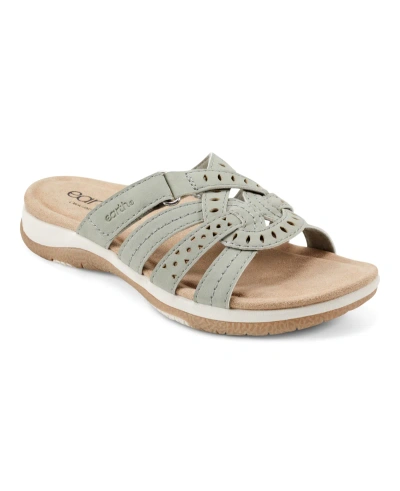 Earth Women's Sassoni Slip-on Strappy Casual Sandals In Light Green