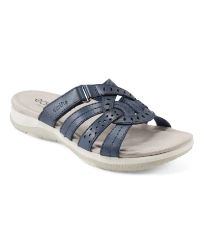 Earth Women's Sassoni Slip-on Strappy Casual Sandals In Navy Leather