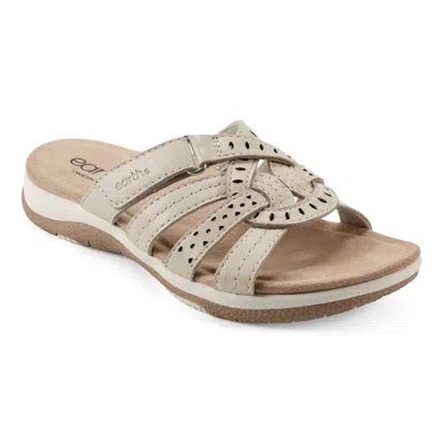 Earth Women's Sassoni Strappy Slip-on Flat Sandals In Ivory In Neutral