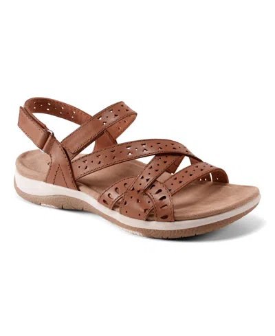 Earth Women's Seravi Strappy Slingback Sandals In Cognac