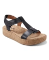 EARTH WOMEN'S SHARI T-STRAP PLATFORM CASUAL WEDGE SANDALS