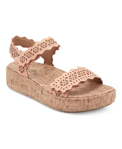 Earth Slata Wedge Sandal In Pink