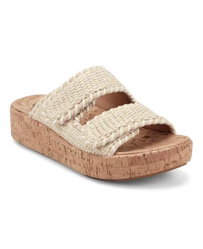 Earth Women's Sprinti Round Toe Platform Footbed Sandals In Brown