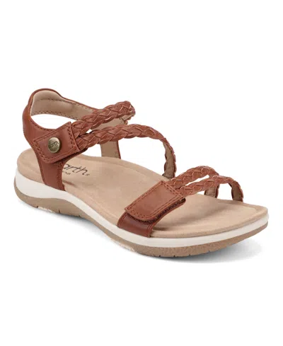 Earth Women's Stellon Braided Strappy Flat Sandals In Brown