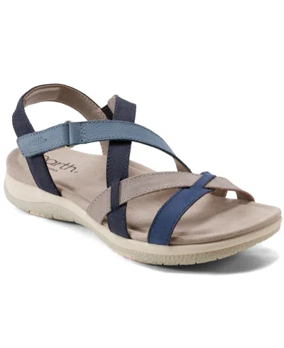 Earth Women's Sterling Strappy Sporty Sandals In Blue Multi Leather