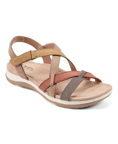 Earth Women's Sterling Strappy Sporty Sandals In Gray,natural Multi Leather