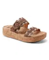 Earth Women's Subtle Woven Slip-on Platform Sandals In Brown