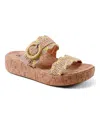 Earth Women's Subtle Woven Slip-on Platform Sandals In Light Natural
