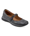 Earth Women's Tose Round Toe Mary Jane Casual Ballet Flats In Pewter Leather