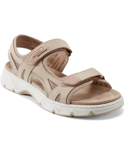 Earth Women's Venny Banded Sporty Flat Sandals In Light Natural,taupe