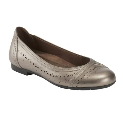 Earth Women's Vista Nova Ballet Flat In Platinum In Silver