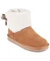 Earth Women's Wing Round Toe Casual Ankle Booties In Brown