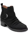 Earth Women's Zane Ruched Block Heel Booties In Black