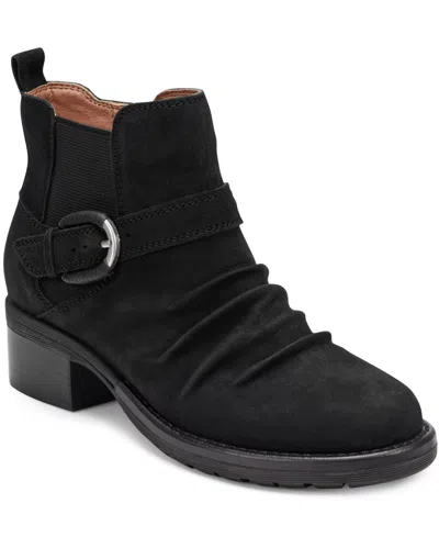 Earth Women's Zane Ruched Block Heel Booties In Black
