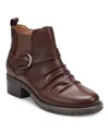 Earth Women's Zane Ruched Block Heel Booties In Brown