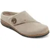 Earth Womens Button Man Made Clogs In Grey