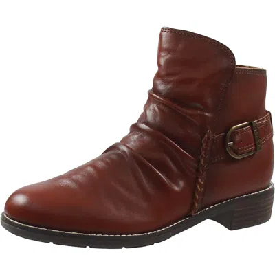 Earth Womens Zipper Leather Ankle Boots In Multi
