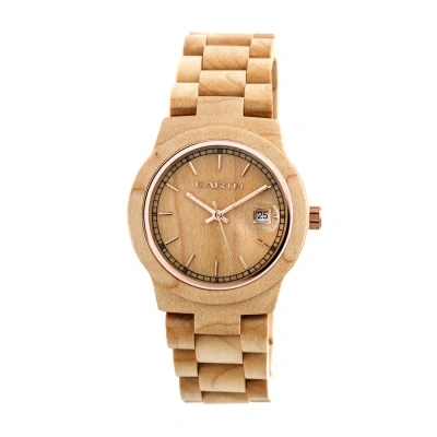 Earth Wood Biscayne Khaki Unisex Watch Ethew4201 In Gold