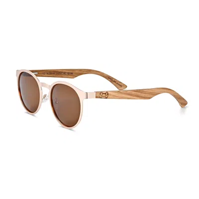 Earth Wood Reine Polarized Sunglasses In Brown