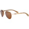 Earth Wood Sayulita Polarized Sunglasses In Brown