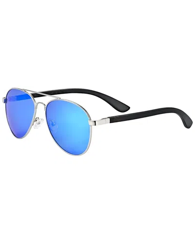 Earth Wood Unisex Sayulita 61mm Polarized Sunglasses In Silver