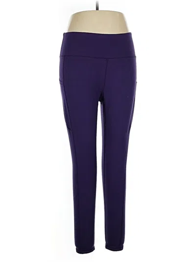 Pre-owned Earth Yoga Active Pants In Purple