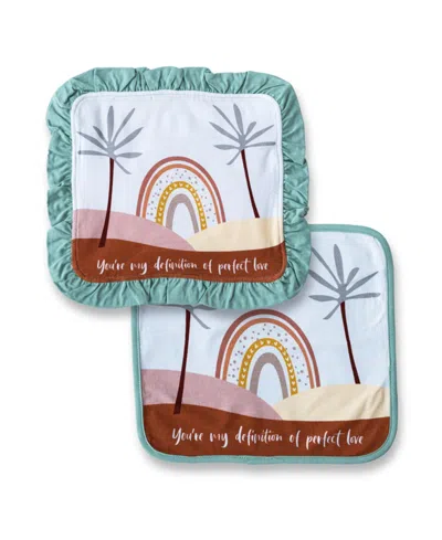 EARTH BABY OUTFITTERS BABY BOYS AND GIRLS 2-PACK LUXE SECURITY BLANKET SET