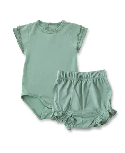 Earth Baby Outfitters Baby Girls 2-piece Bodysuit And Bloomer Set