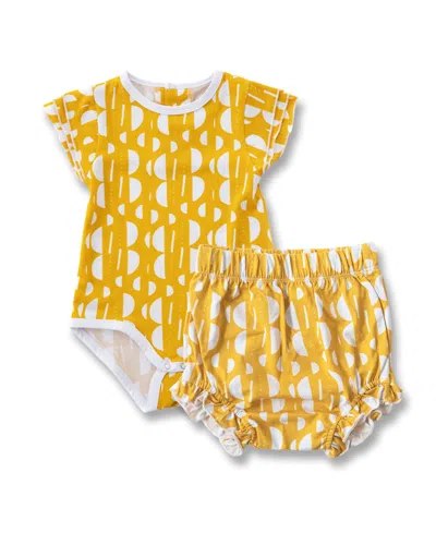 Earth Baby Outfitters Baby Girls 2-piece Bodysuit And Bloomer Set